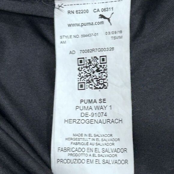 Puma Athletic Leggings Girl’s Large Black Big Logo Pull-on Stretch Training Pant - Picture 7 of 11